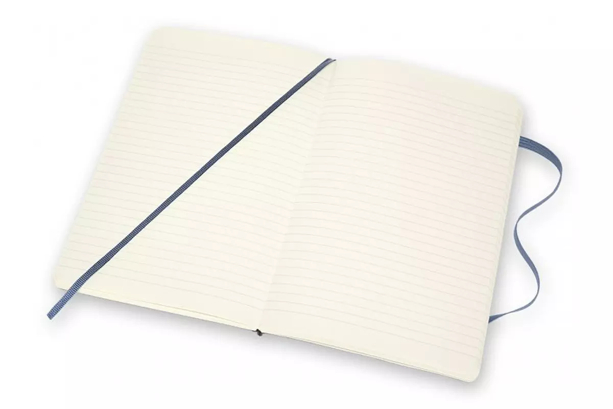 Een Moleskine Classic Leather Collection Notebook Ruled Softcover Blue koop je bij Moleskine.nl